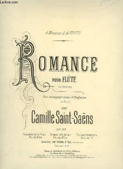 ROMANCE POUR FLUTE + VIOLON + PIANO. by SAINT SAENS CAMILLE: Sheet ...