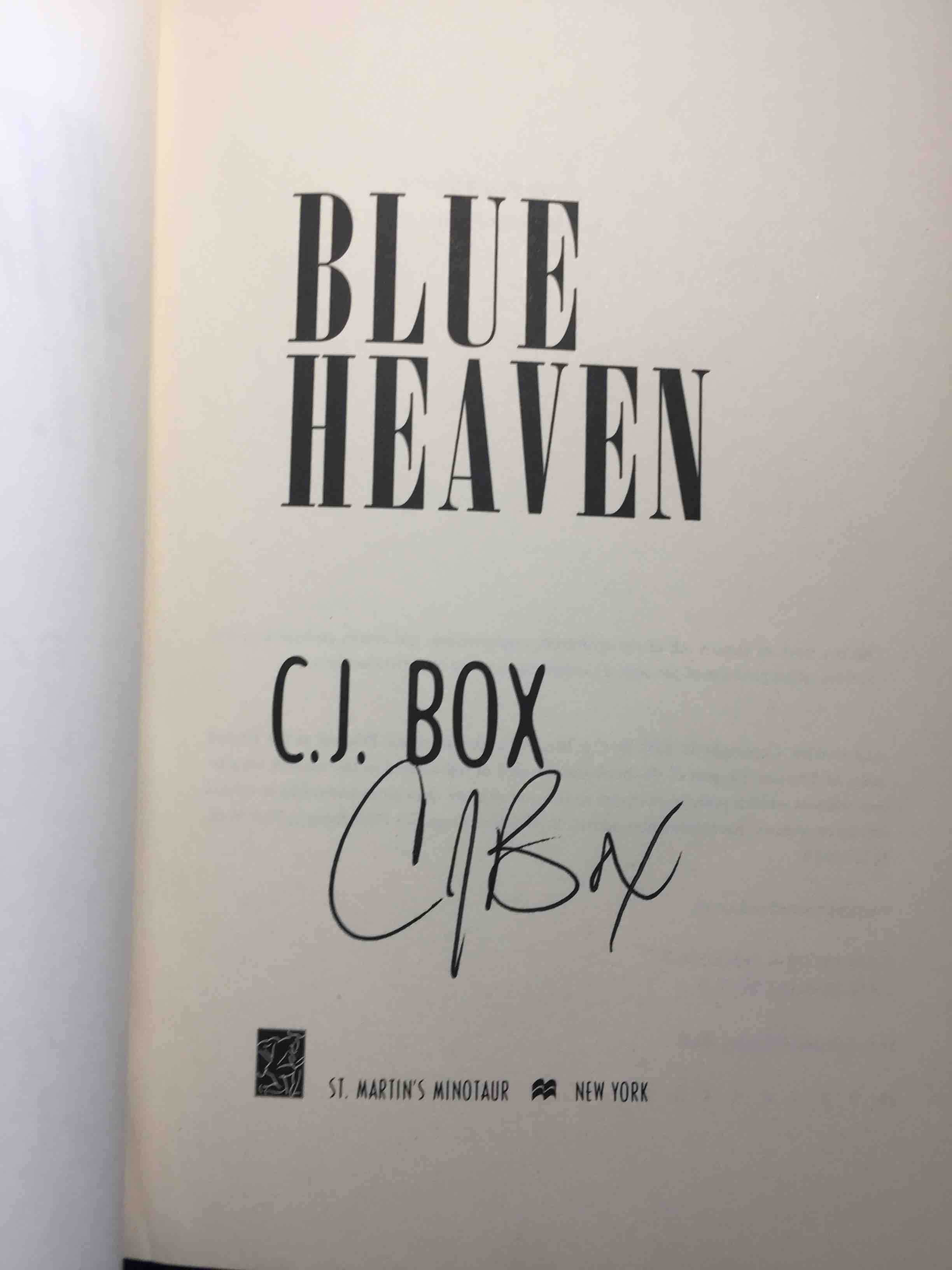 BLUE HEAVEN. by Box, C. J. (2008) Signed by Author(s) Bookfever, IOBA (Volk & Iiams)