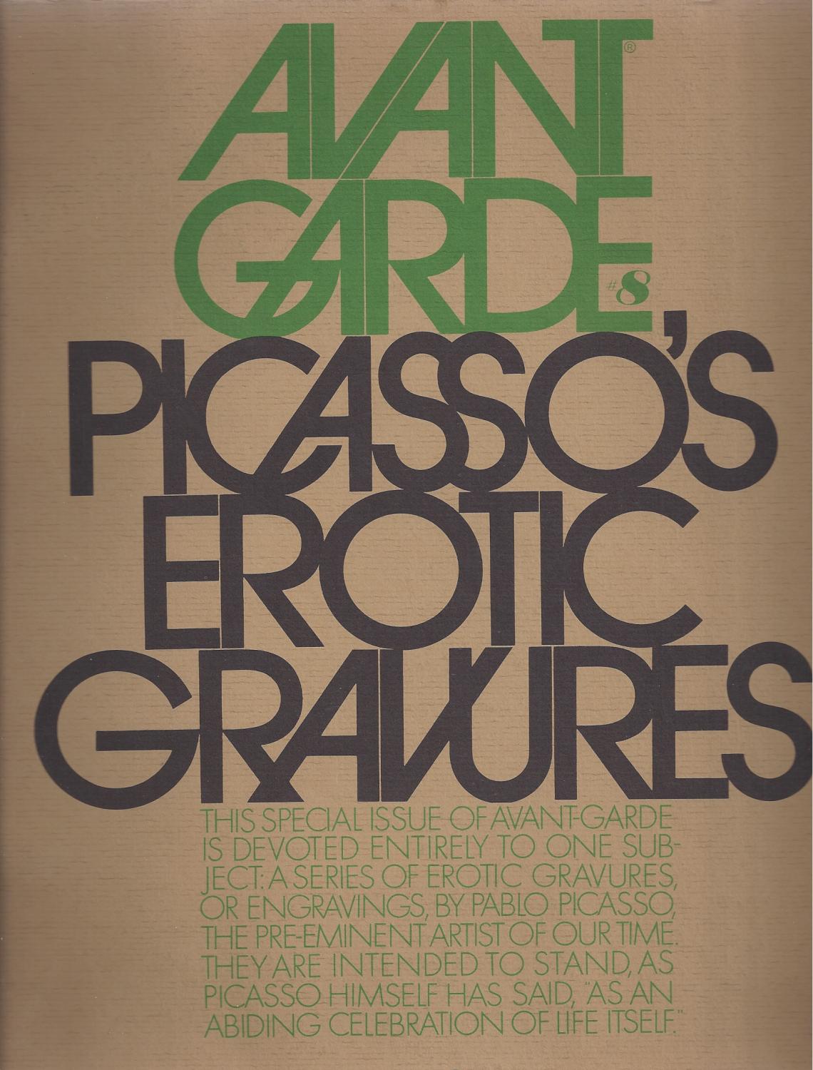 AVANT-GARDE N° 8 - PICASSO'S EROTIC GRAVURES - This special issue of ...