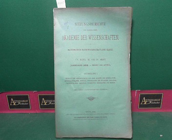 Sitzungsberichte der kaiserlichen Akademie der Wissenschaften - Mathematisch-naturwissenschaftliche Klasse - CV.Band. III.-IV.Heft, 1896.