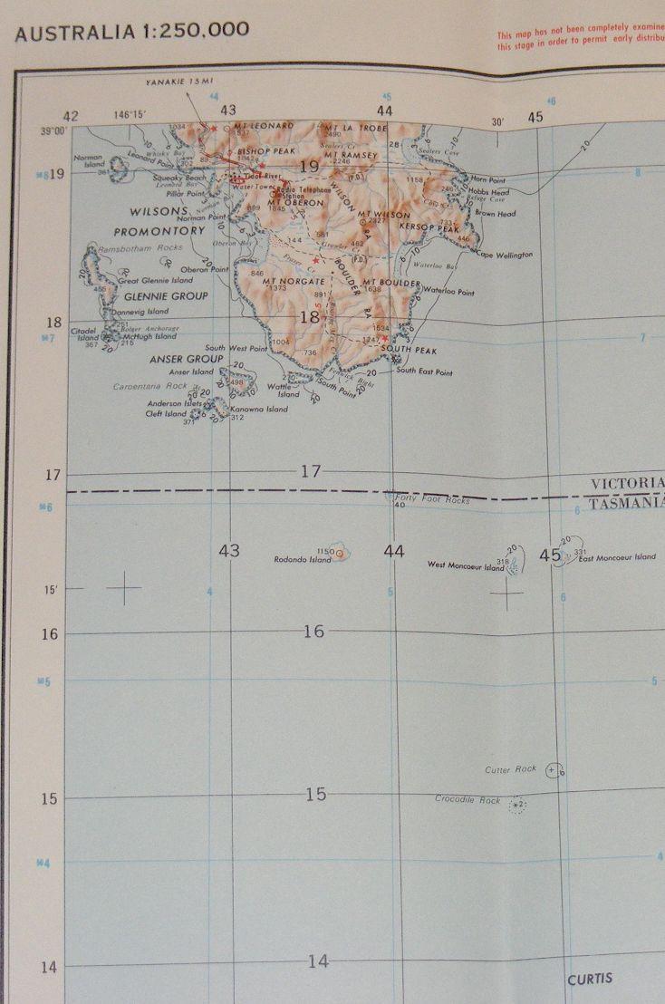 Deal Island, Tasmania Victoria, Map Sheet SJ 5515 Edition 2 Series R