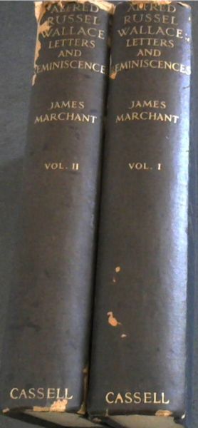 Alfred Russel Wallace Letters And Reminiscences 2 Volumes Von Marchant James Very Good Hardcover 1916 1st Edition Chapter 1