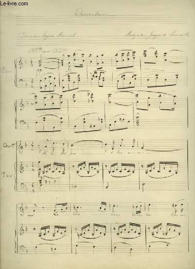 PARTITION MANUSCRITE : DISCRETION - PIANO ET CHANT AVEC PAROLES. par  SONNEVILLE GEORGES (DE): Partition de musique