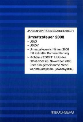 Umsatzsteuer 2008 - G. Janzen, Hans, Otto G. Lippross und Mathias Szabo