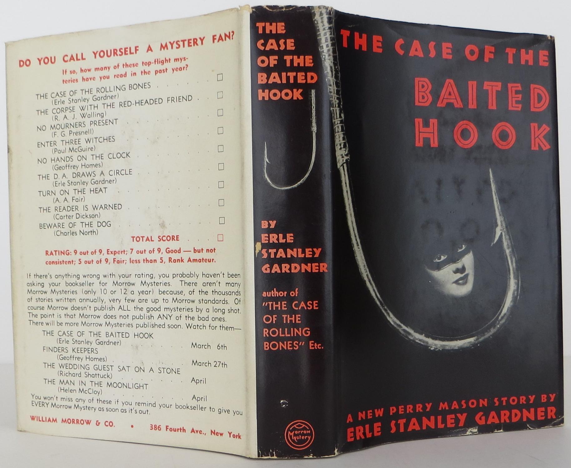 The Case of the Baited Hook by Gardner, Erle Stanley: Near Fine Hardcover  (1940) 1st Edition., Signed by Author(s)
