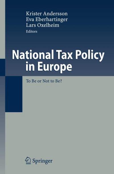 National Tax Policy in Europe - Krister Andersson