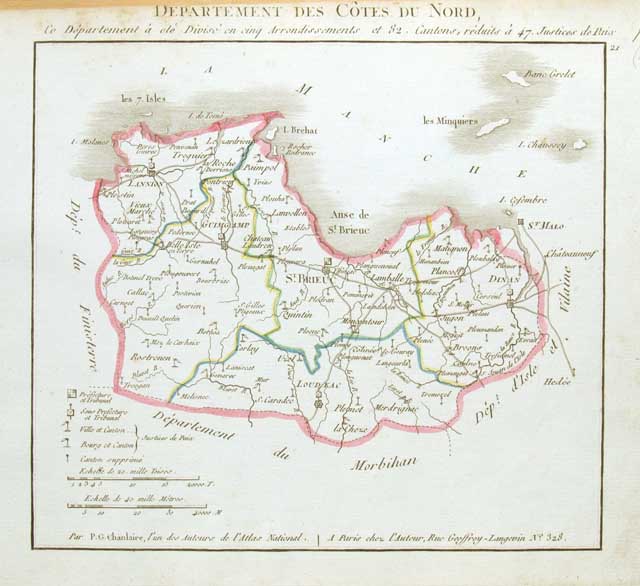 Département des Cotes du Nord . by Chanlaire P. G.: (1800) | Sergio ...