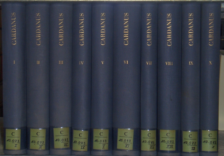 Hieronymus Cardanus: Opera Omnia (10 Bände KOMPLETT) - Faksimile -Neudruck der Ausgabe Lyon 1663.