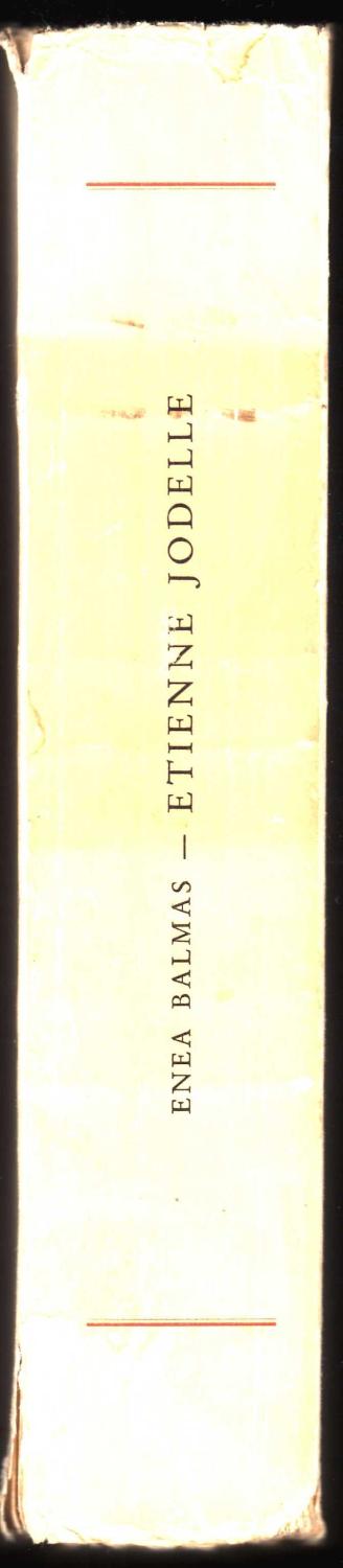 Un poeta del Rinascimento francese, Etienne Jodelle. La sua vita - il suo tempo. Préf. M. Raymond. BALMAS (enea, 1924-1995) [Bon] [Couverture souple]