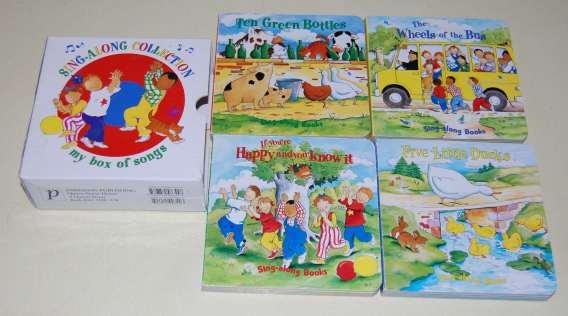 Sing-Along Collection My Box of Songs 4 VG Board Books in