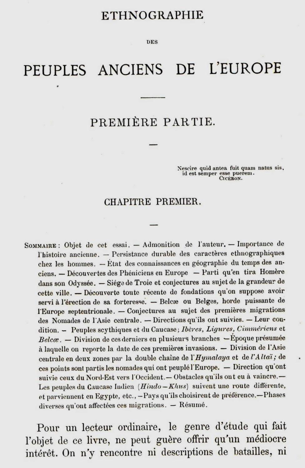 Ethnographie des peuples de l'Europe avant J.-C. ou Essai sur les Nomades de l'Asie, leurs migrations, leur origine, leurs idées religieuses, leurs c