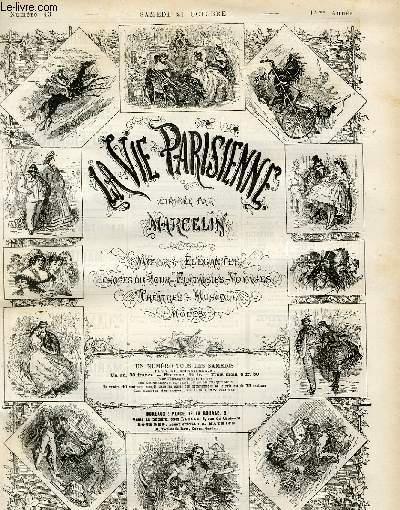 LA VIE PARISIENNE 14e année - N° 43 - MONSIEUR ANDRE - LE DEMENAGEMENT DE LA BARONNE, de INIQUI - VILLEGIATURE MILITAIRE, SOUVENIRS DES GRANDES MANOE