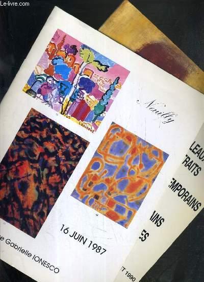 LOT DE 2 CATALOGUES - DROUOT - TABLEAUX ABSTRAITS / 16 JUIN 1987 - 3 JUILLET 1990. IONESCO GABRIELLE [Bon] [Couverture souple]