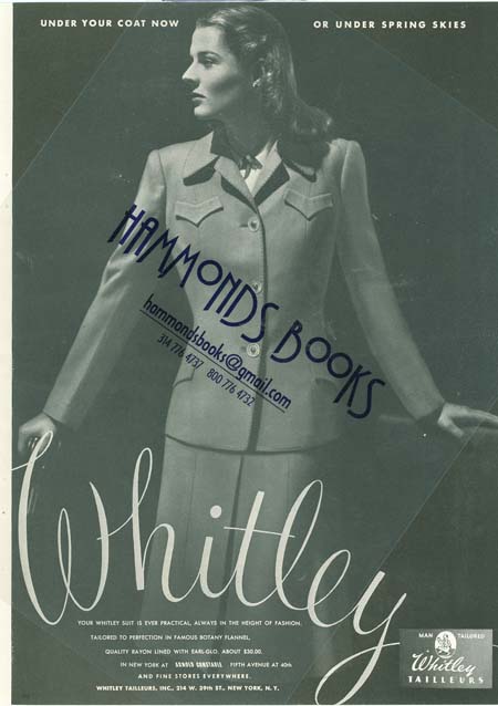 Womens Fashions Advertisement for Whitley Tailleurs Circa 1944 Mademoiselle Magazine editors [Very Good] [Softcover]