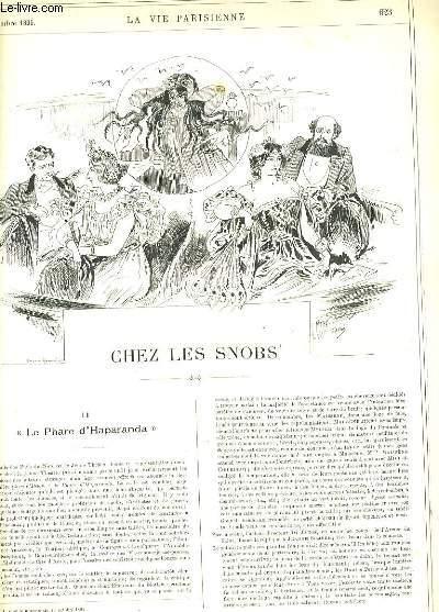 LA VIE PARISIENNE 33e année - N° 44 - CHEZ LES SNOBS, II. LA PHARE D'HAPARANDA de VEB. - NOUVELLES ETUDES SUR LA TOILETTE: LES GANTS de DAMBLANS - LA