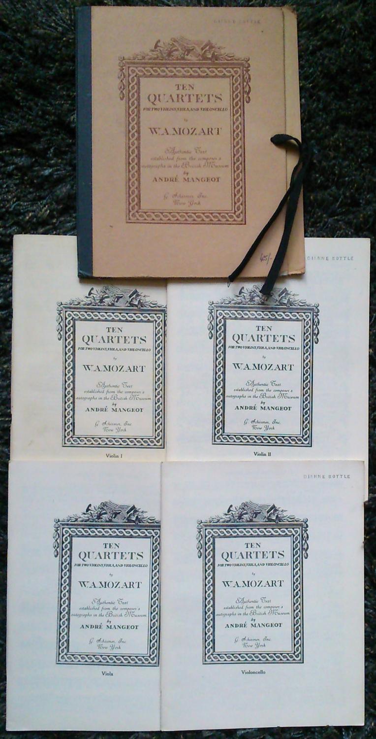 Ten Quartets for Two Violins, Viola, and Violoncello by Wolfgang