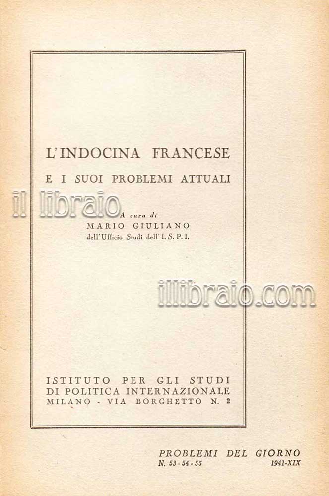 Abebooks L'Indocina francese e i suoi problemi attuali