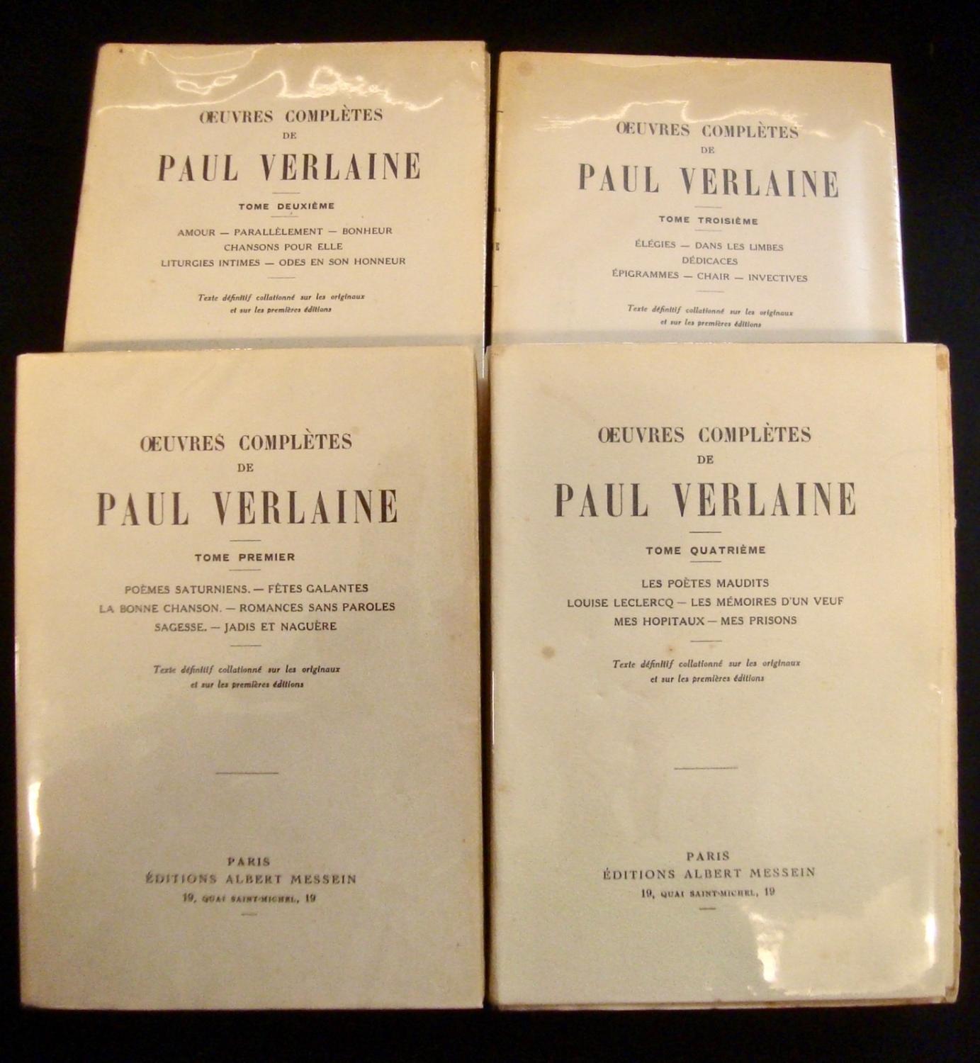 Oeuvres complètes de Paul Verlaine - - VERLAINE (Paul) -