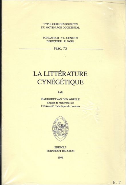 litterature cynegetique - B. van den Abeele