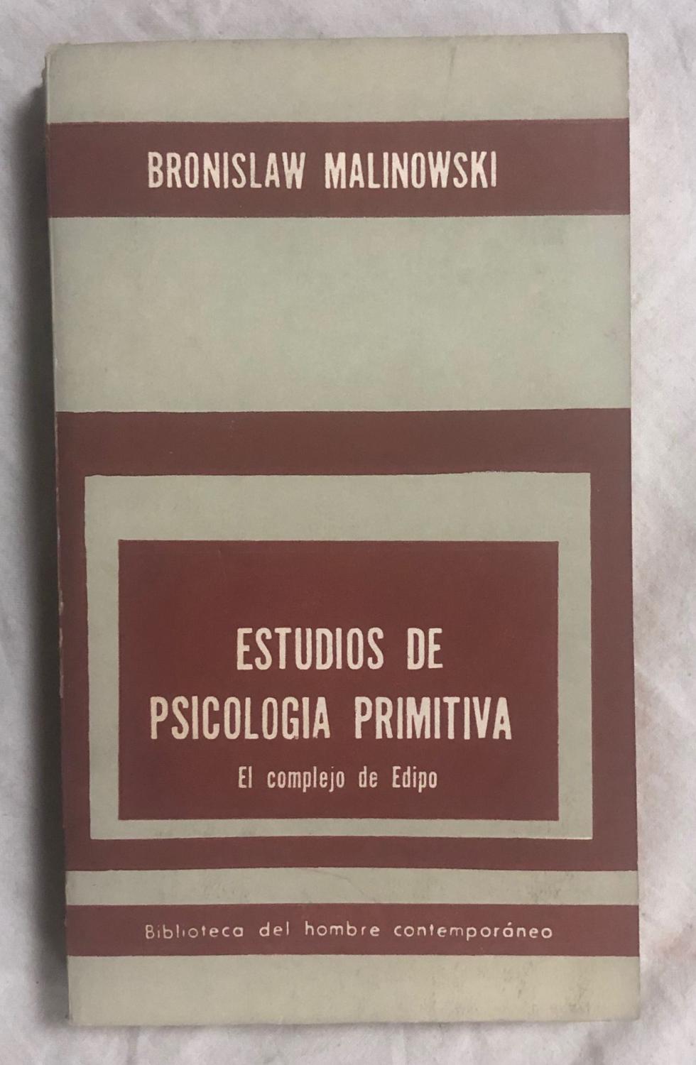 Estudios de psicología primitiva. el complejo de Edipo. 