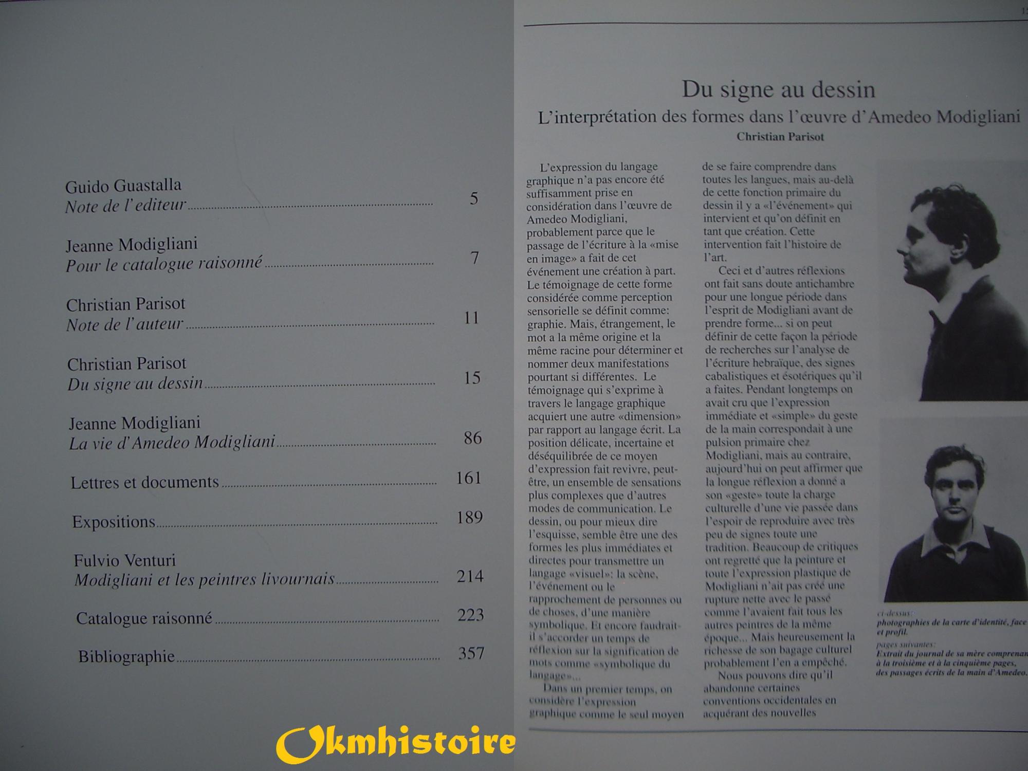 Parisot Christian Modigliani Catalogue Raisonne Dessins Aquarelles Abebooks