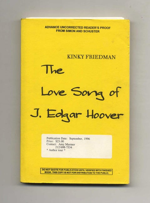 The Love Song of J. Edgar Hoover - Friedman, Kinky