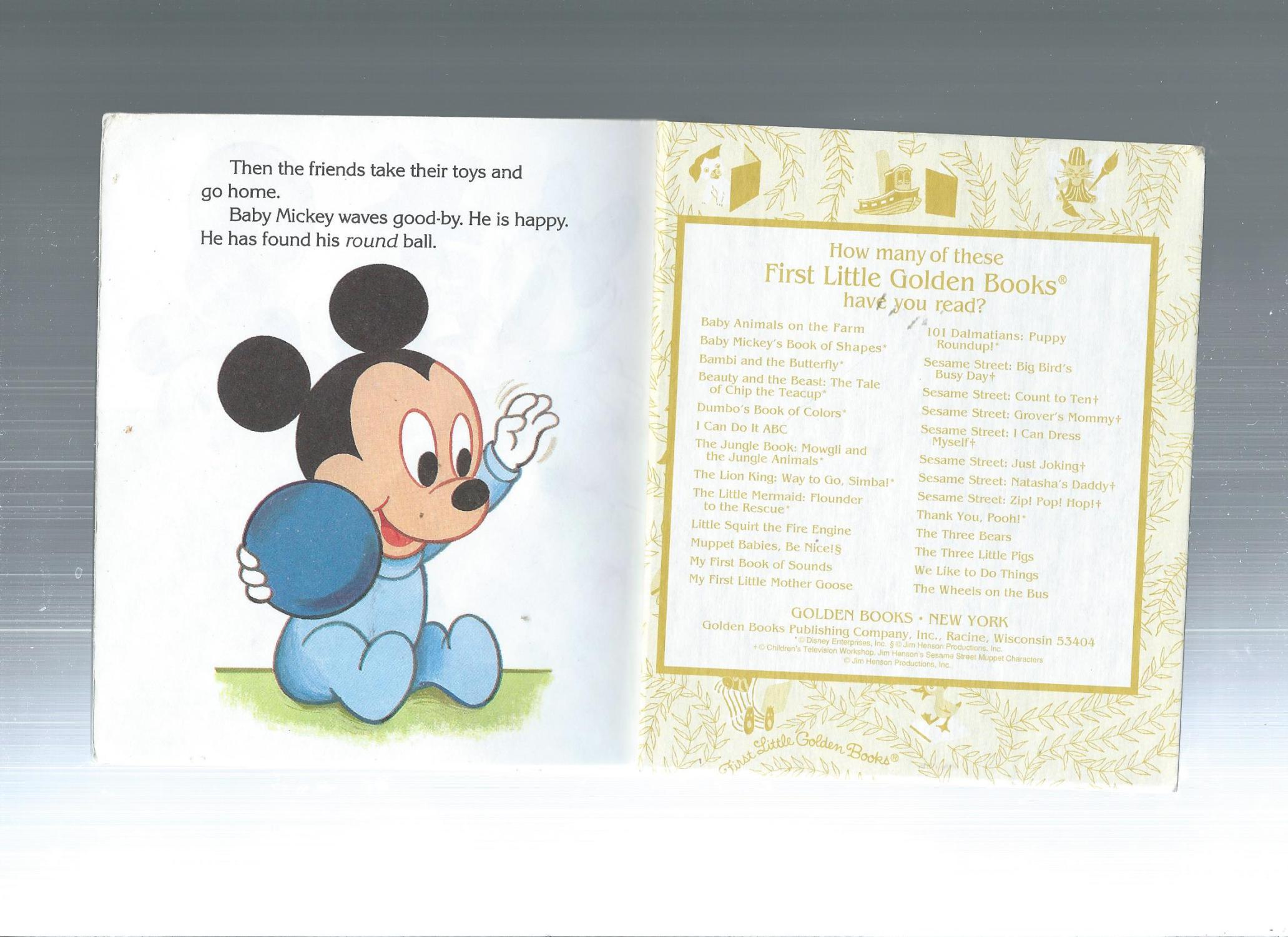 Baby Mickey S Book Of Shapes By Walt Disney Very Good Hardcover 1998 Odds Ends Books Baby Mickey S Book Of Shapes By Walt Disney Very Good Hardcover 1998 Odds Ends Books