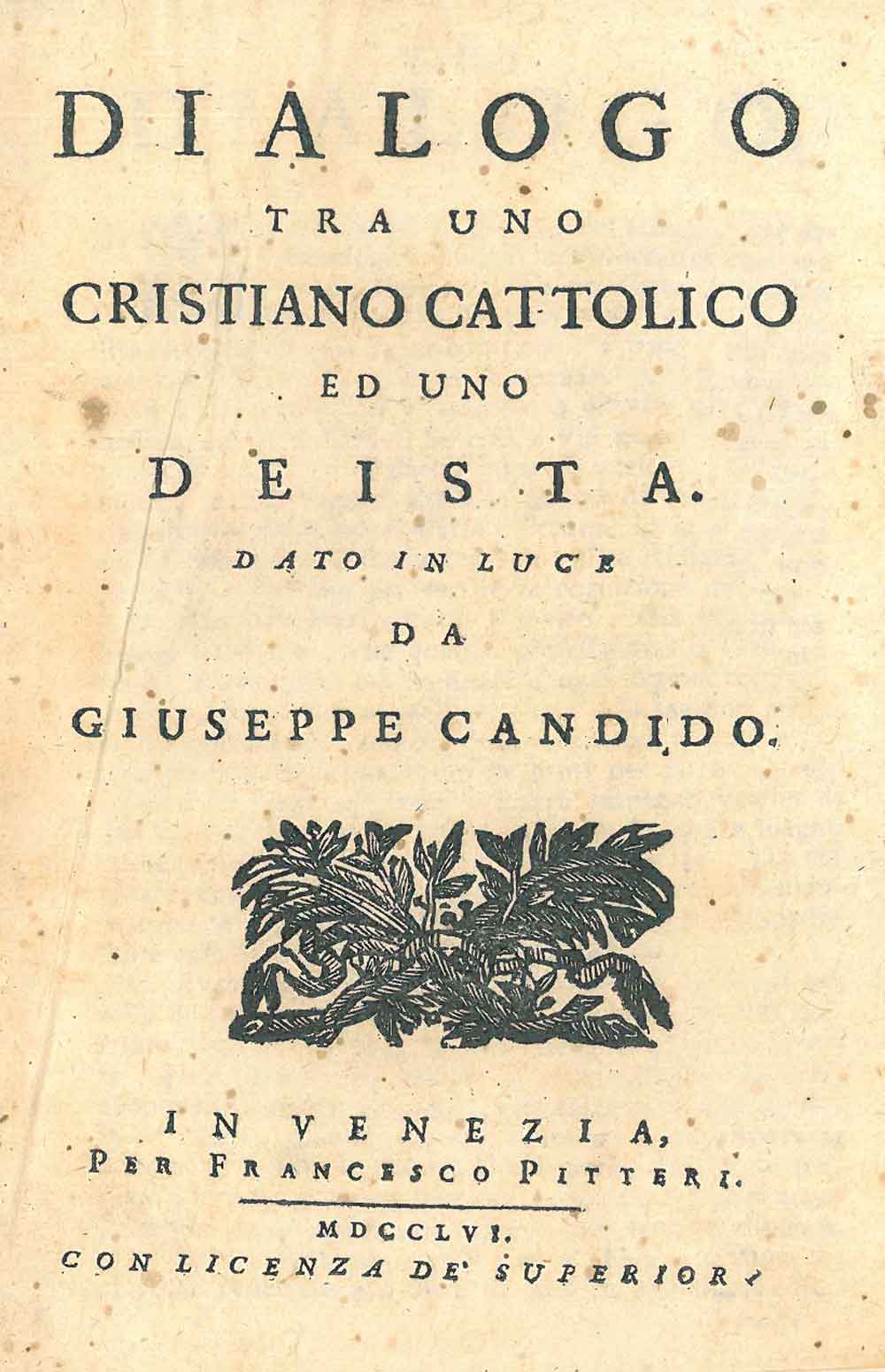 Abebooks Dialogo tra uno cristiano cattolico ed uno deista