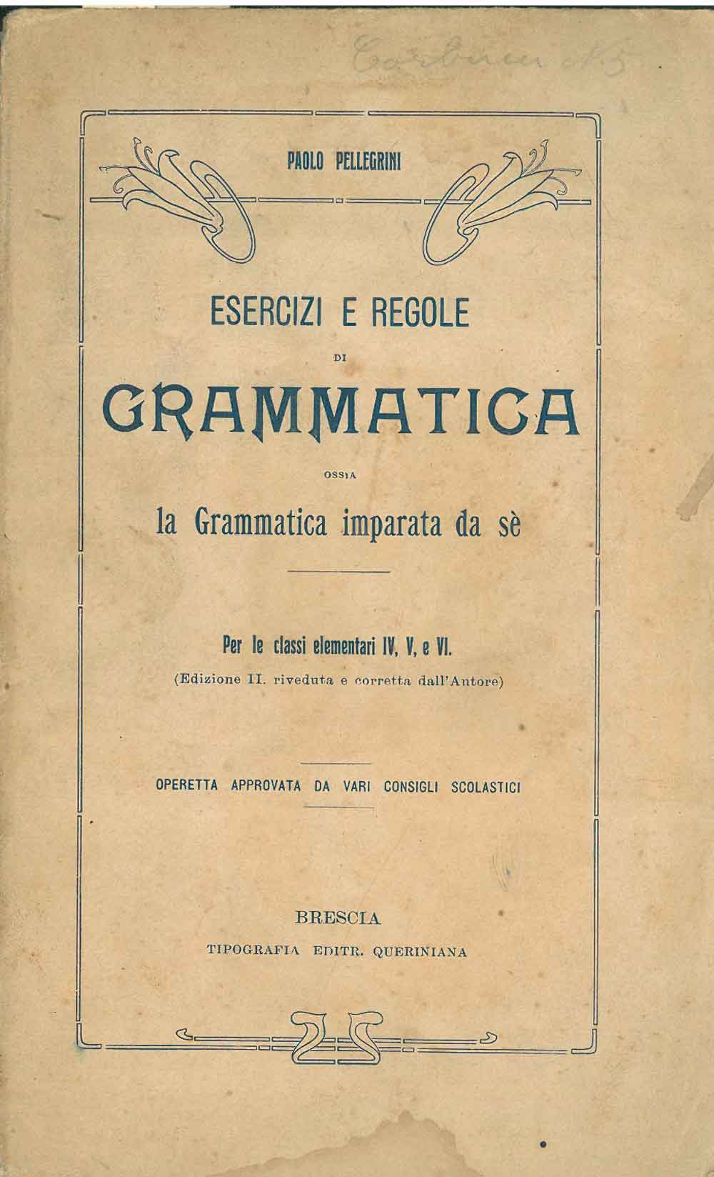 Abebooks Esercizi e regole di grammatica ossia la grammatica imparata da sè