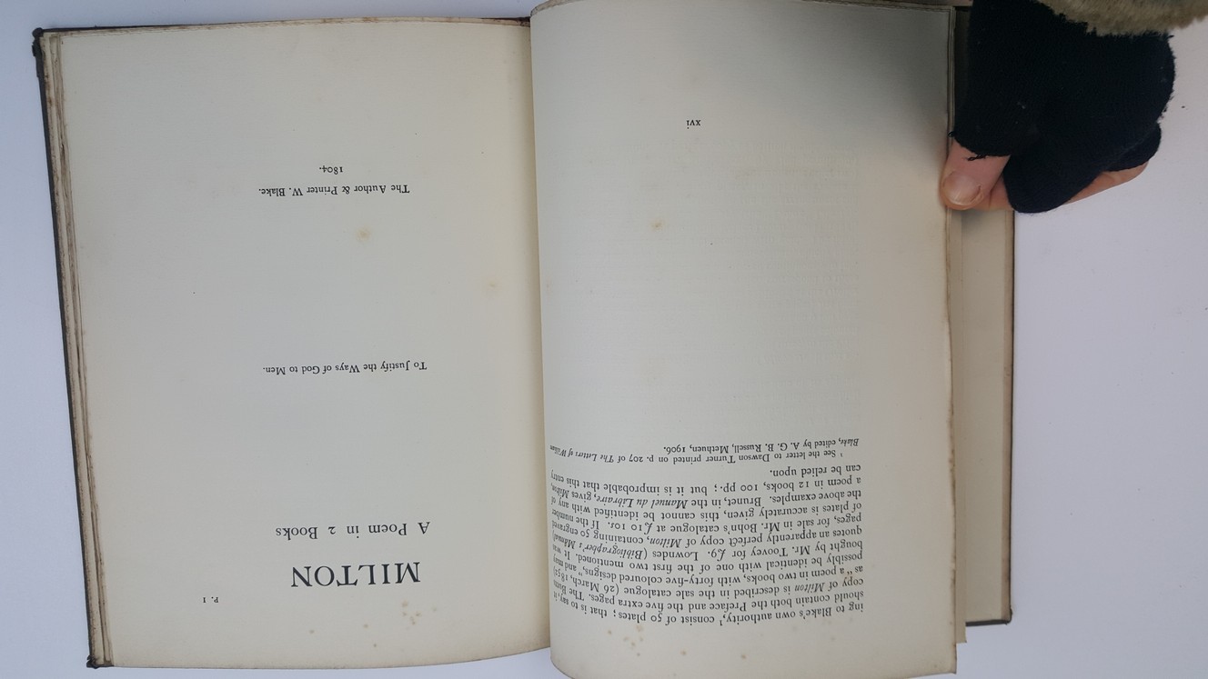 Milton The Prophetic Books of William Blake 1907
