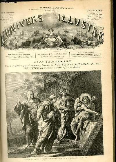 L'UNIVERS ILLUSTRE - DOUXIEME ANNEE N° 741 Les Saintes femmes au tombeau du Chrust, d'après le tableau d'Annibal Carrache COLLECTIF [Occasion - Bon]