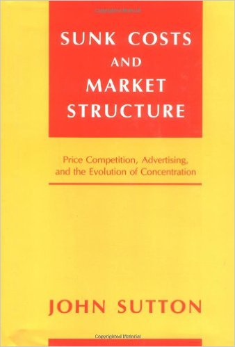 Sunk costs and market structure : price competition, advertising and the evolution of concentration - Sutton, John