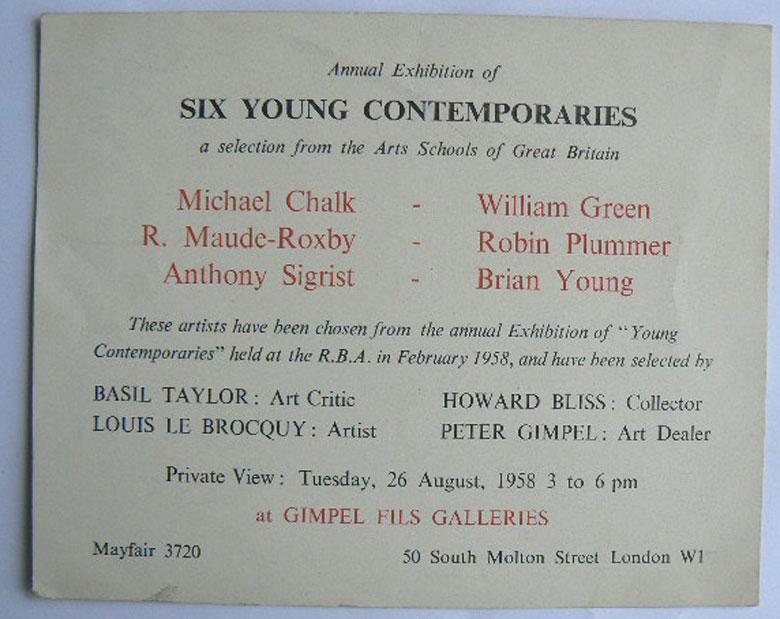 Annual Exhibition of Six Young Contemporaries a Selection from the Arts ...