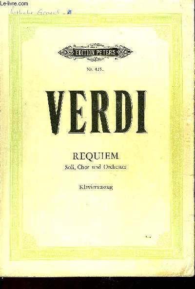 REQUIEM Soli, Chor und Orchester - VERDI