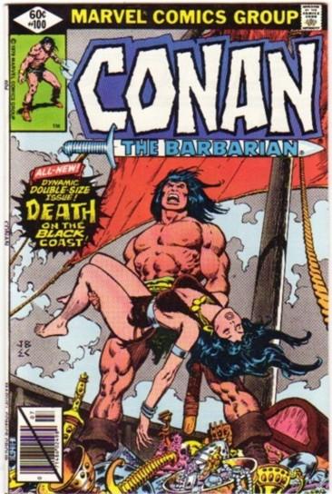 Conan the Barbarian # 100 July 1979 -The Death of "Belit" in "Death on the Black Coast" -Adapted from "Queen of the Black Coast" by Robert E. Howard (comic) by Thomas, Roy;
