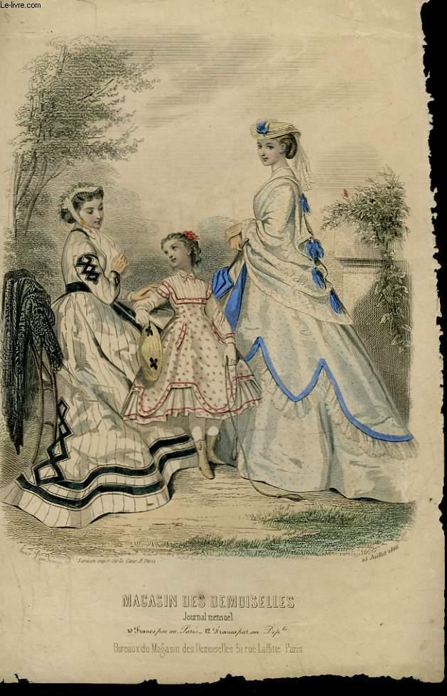 1 GRAVURE EN COULEURS - DAME DANS JARDIN AVEC UNE FILLE CORDE A SAUTER TOUDOUZE ANAIS [Bon] [Couverture souple]
