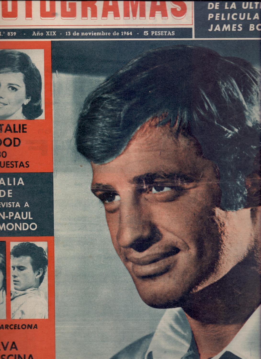 NATALIA WOOD - ANALIA GADE - JEAN-PAUL BELMONDO - SYLVA KOSCINA - HORST  BUCHHOLZ by Revista Fotogramas, Noviembre 1964 | Libreria 7 Soles