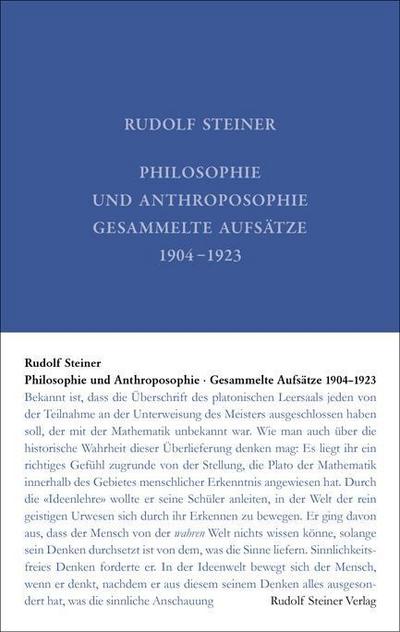 Philosophie und Anthroposophie - Rudolf Steiner