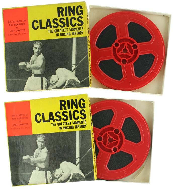 Abebooks RAY ROBINSON vs JAKE LAMOTTA february 14 1951 - RAY ROBINSON vs JAKE LAMOTTA february 14 1951 - RING CLASSICS No. 33 - Reel A & B (8 mm original films):