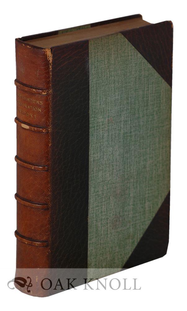 BOOKBINDING TRADE SECTION OF THE LONDON CHAMBER OF COMMERCE. REPORT OF