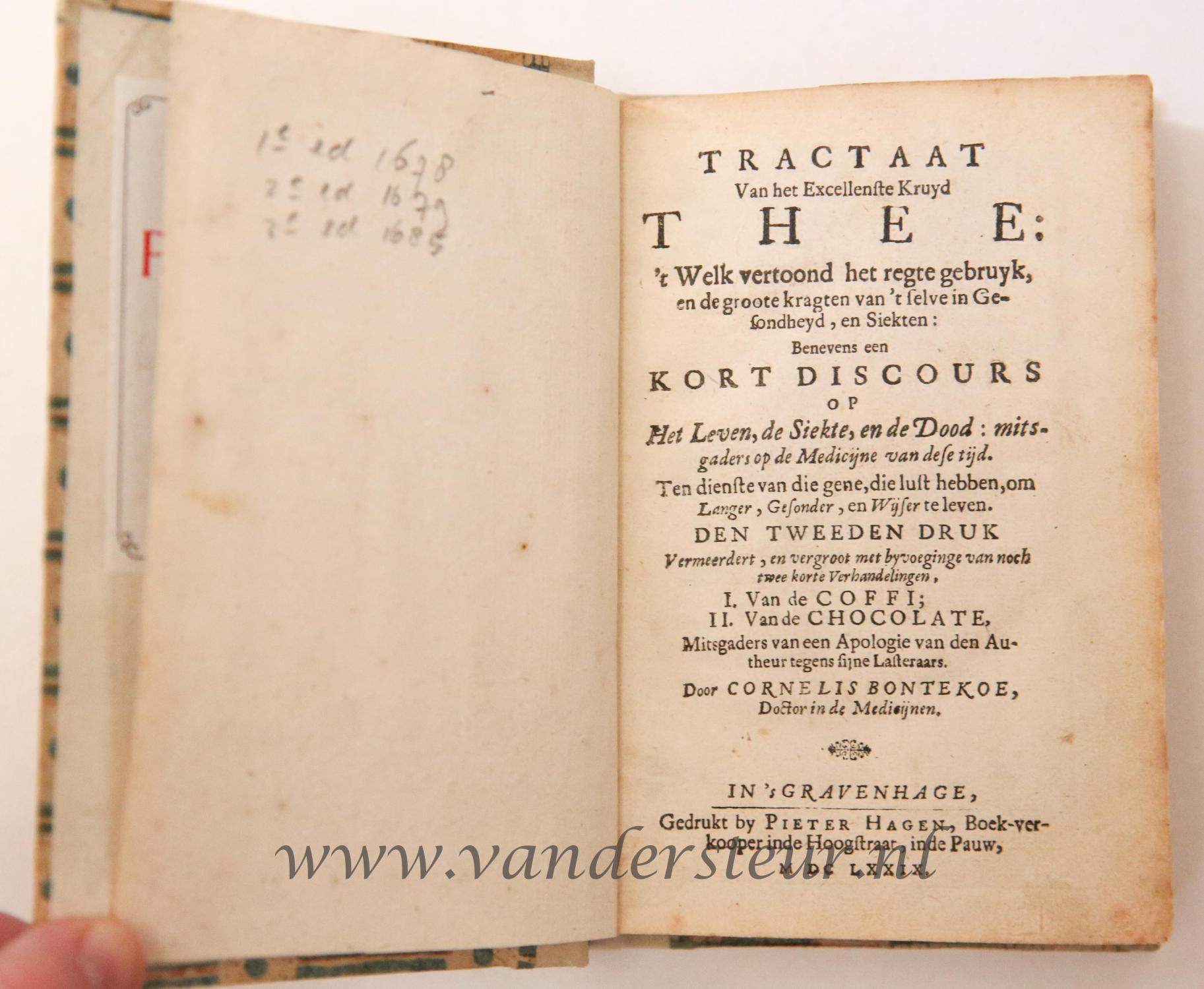 History of Food & Drink, History of Medicine, 1679 | Tractaat van het