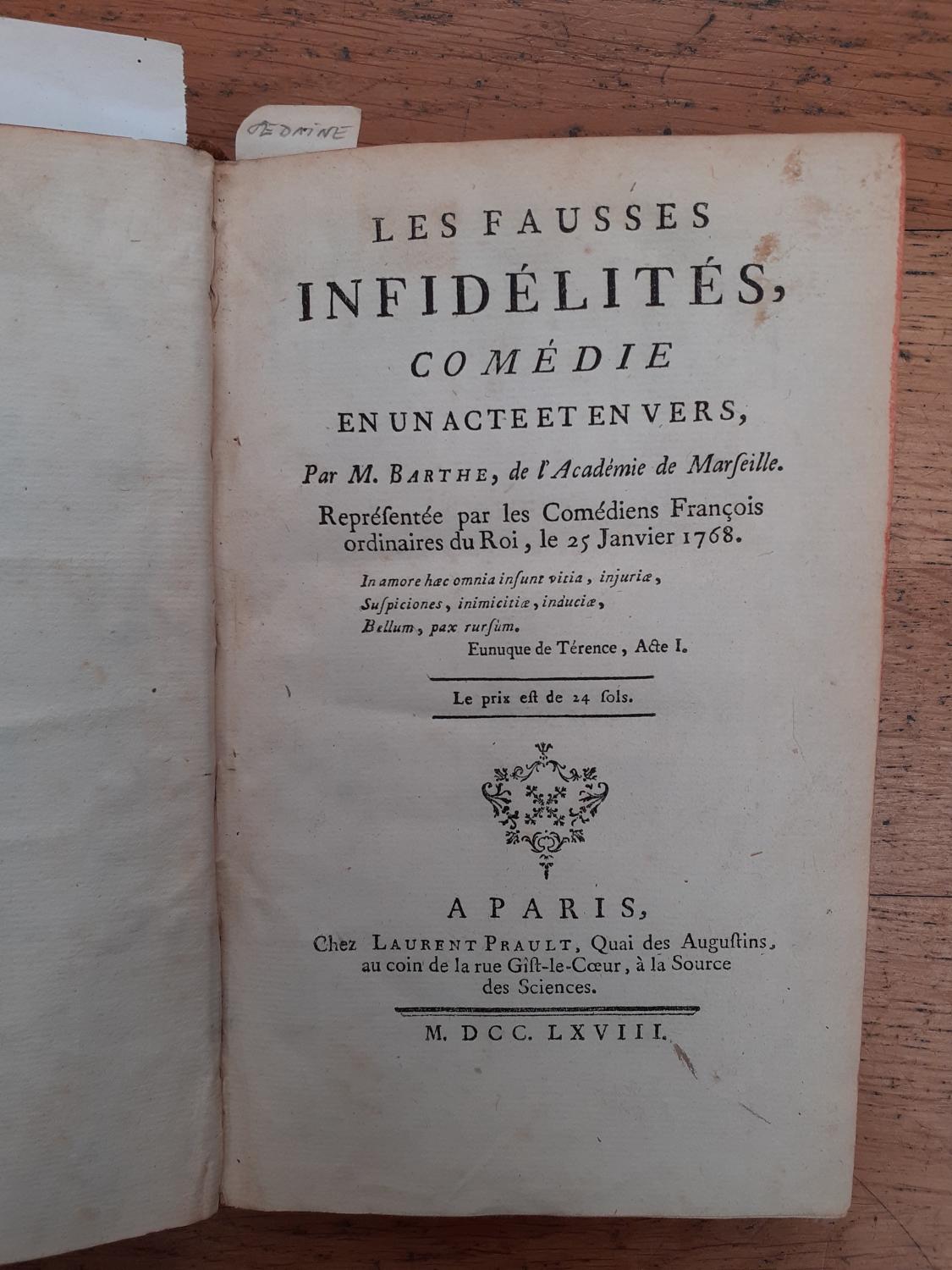 1768 en toute lettre en anglais