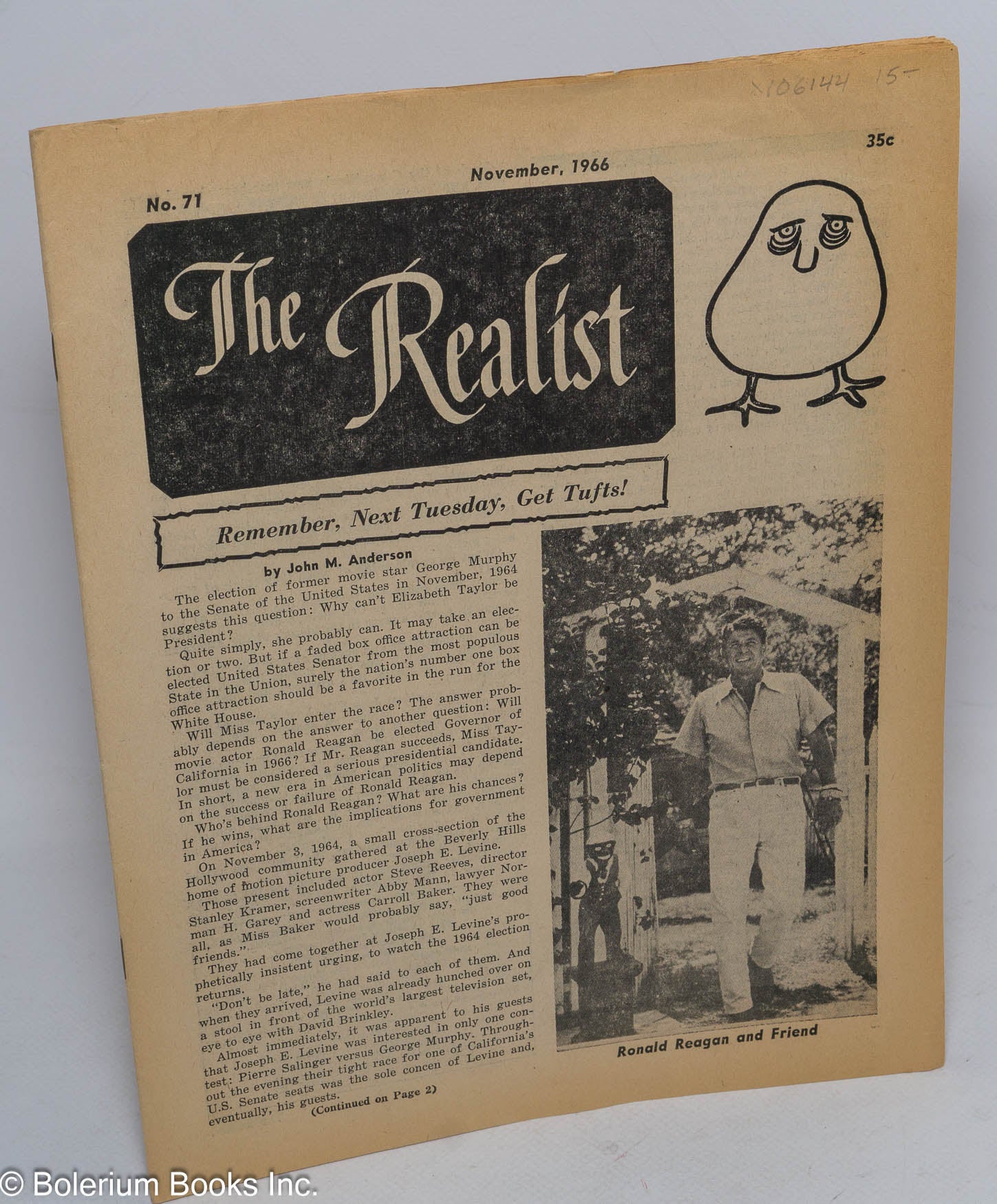 The realist [no.71]; by Krassner, Paul, editor: (1966) Magazine ...