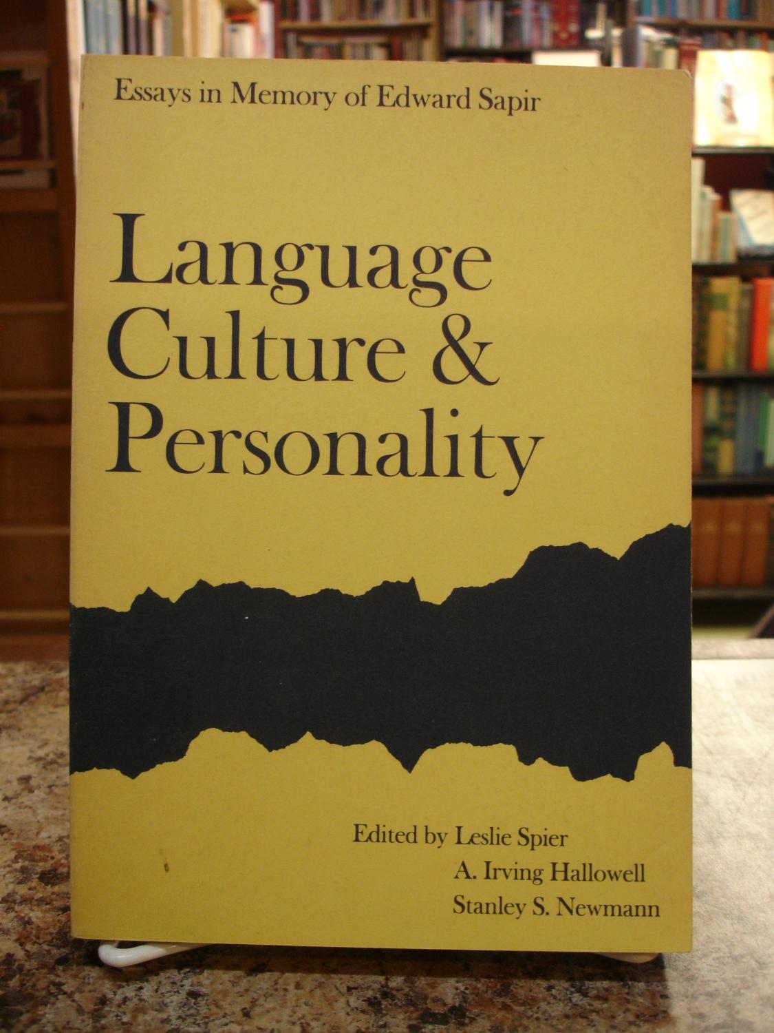 language culture and personality essays in memory of edward sapir