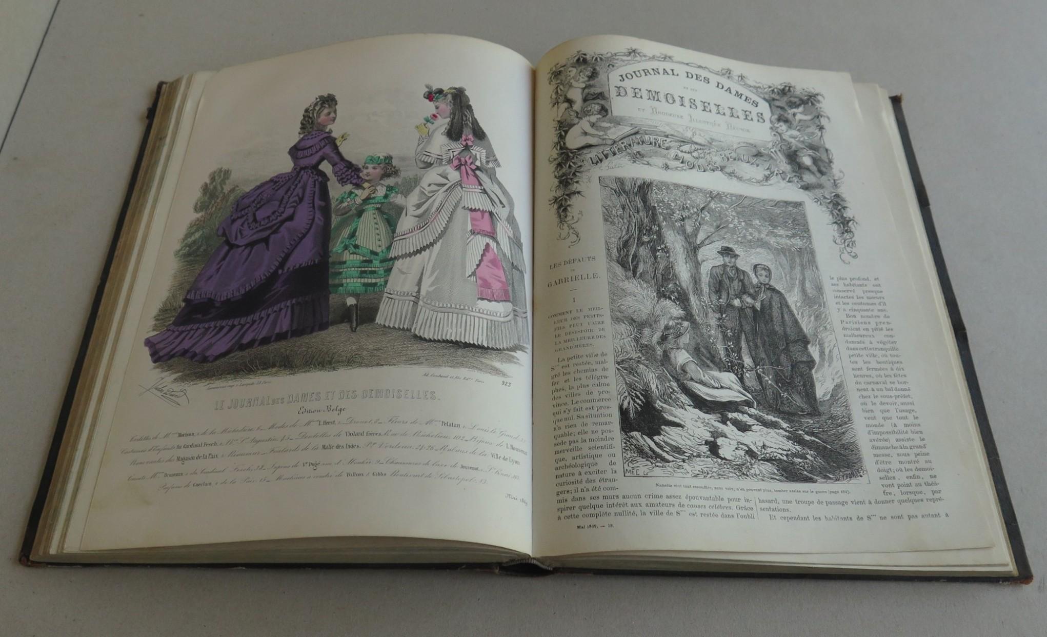 フランス古書 1875年 Journal des Demoiselles