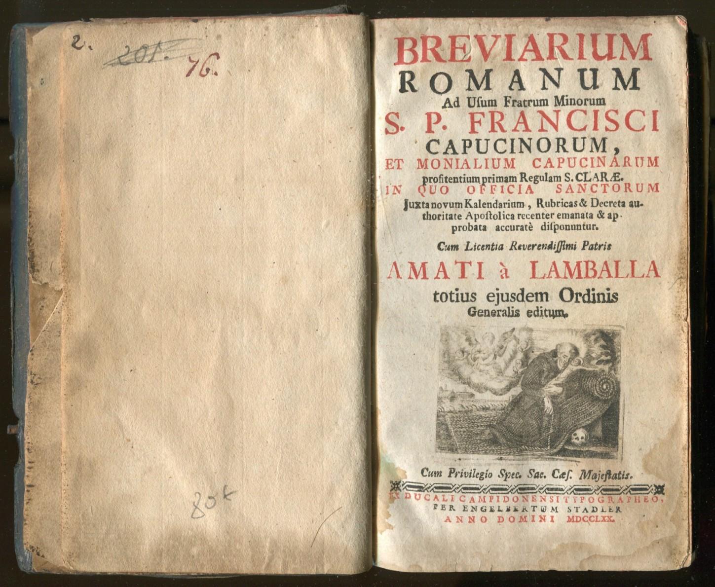 Breviarium Romanum Usum Fratrum Minorum Abebooks