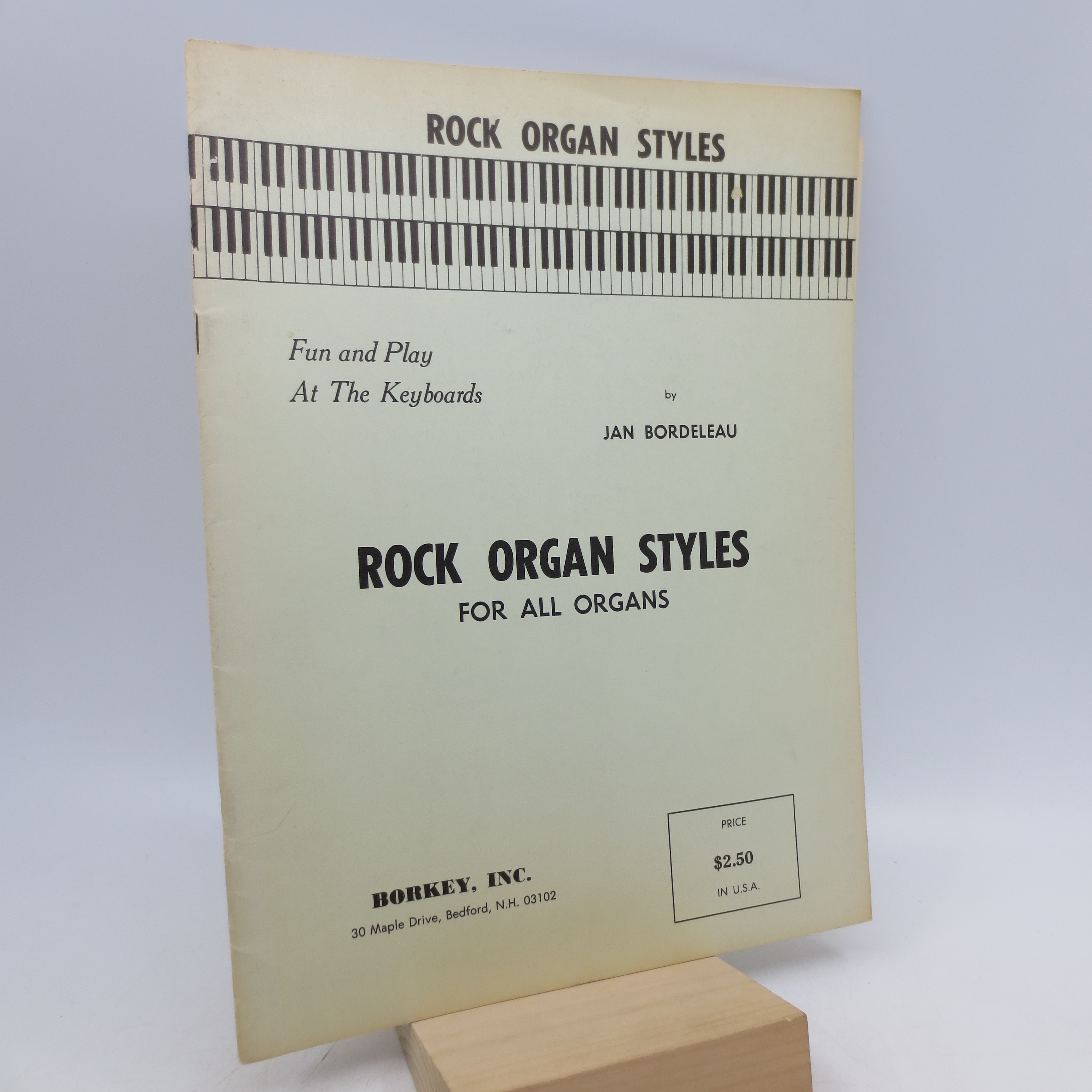Rock Organ Styles for all organs (First Edition) by Jan Bordeleau: Very ...
