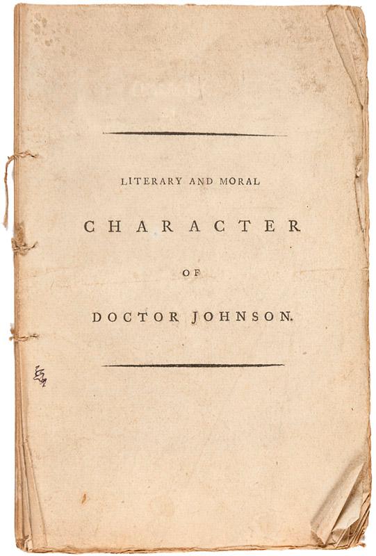 A poetical review of the literary and moral character of the late Samuel Johnson, L.L.D. : with notes by John Courtenay, Esq. - [JOHNSON, Samuel]. COURTENAY, John.