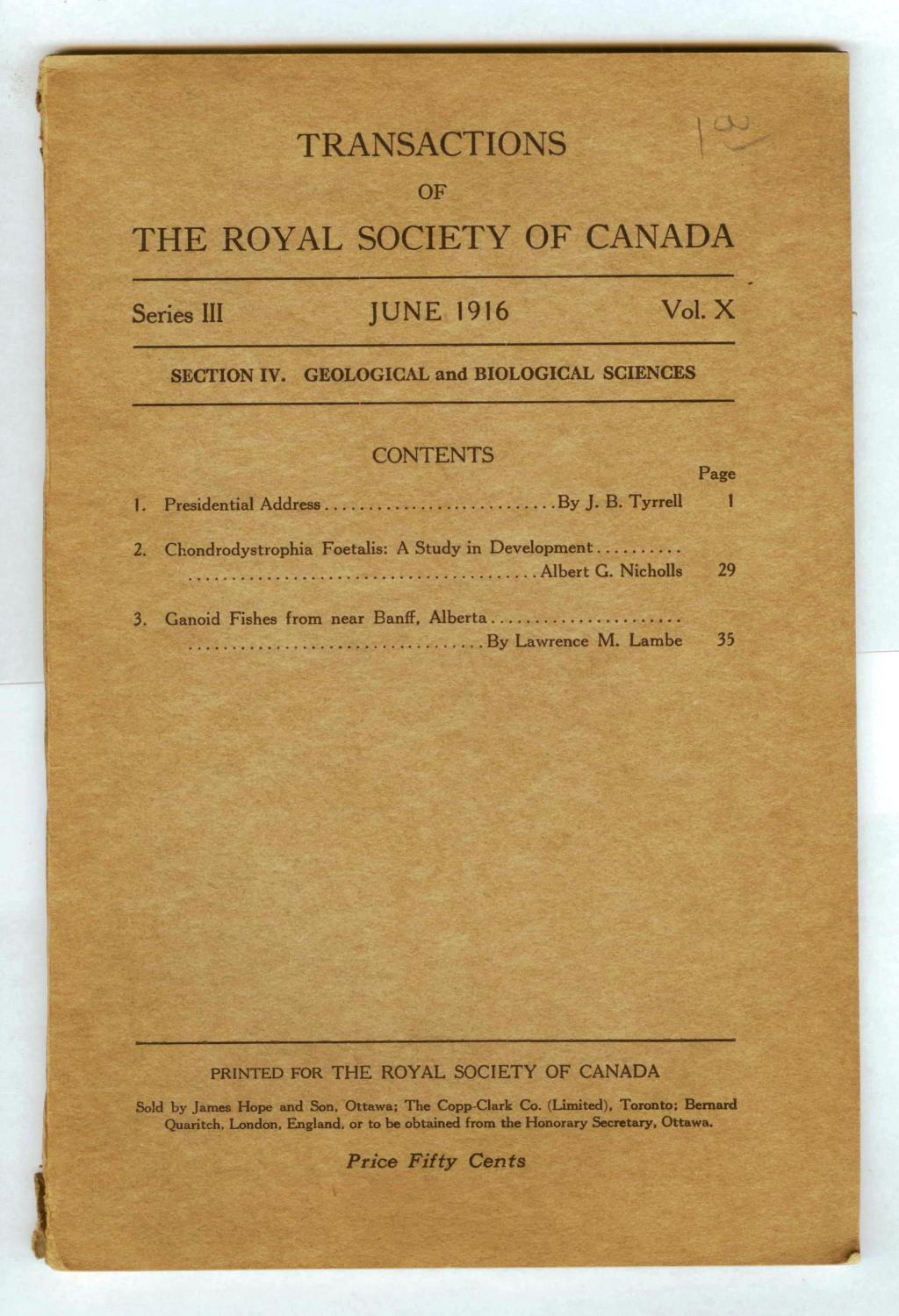 Transactions Of The Royal Society Of Canada June 1916 By Tyrrell J B Et Al Very Good Paperback 1916 Series Iii Vol X Attic Books Abac Ilab Transactions Of The Royal Society Of Canada June 1916 By Tyrrell J B Et Al Very Good Paperback 1916 Series Iii Vol X Attic Books Abac Ilab