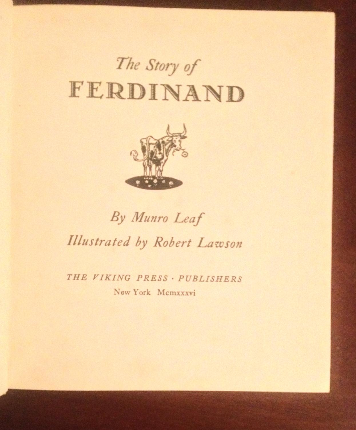 the book ferdinand the book ferdinand